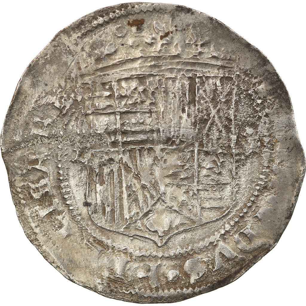 Coin, Spain, Ferdinand & Isabella, Real, Seville, EF(40-45), Silver