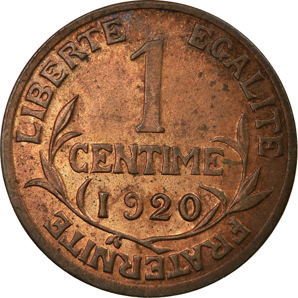 Moneta, Francia, Dupuis, Centime, 1920, Paris, SPL-, Bronzo, KM:840, Gadoury:90