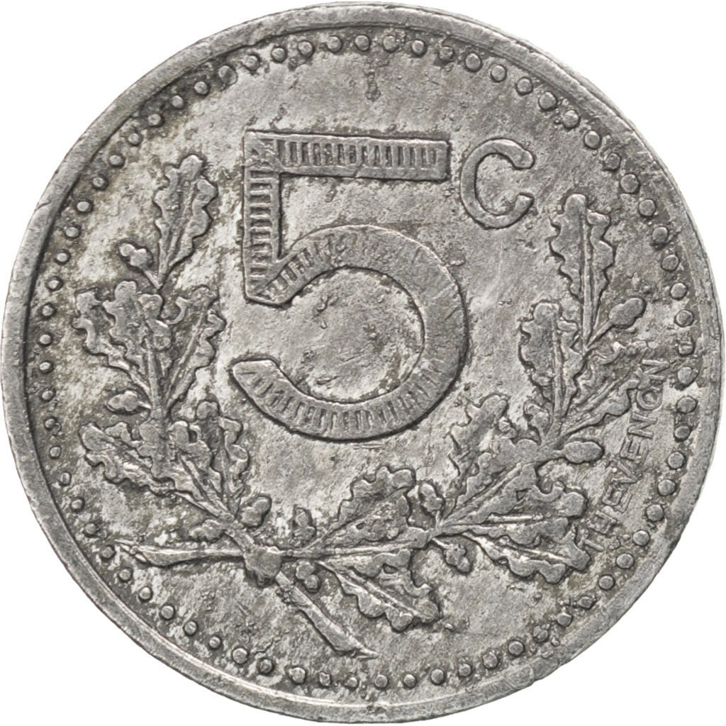 France, 5 Centimes, 1921, EF(40-45), Aluminium, Elie #10.1, 0.92