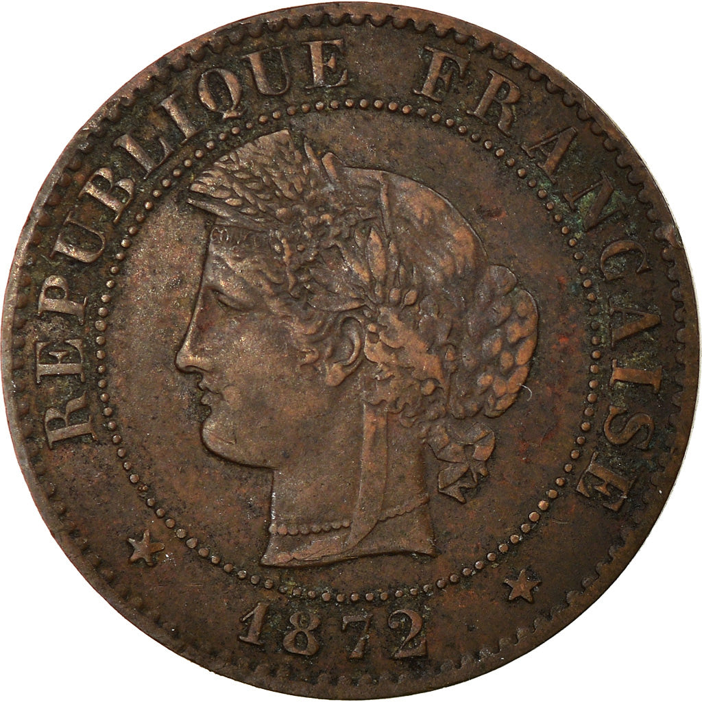 Coin, France, Cérès, Centime, 1872, Paris, EF(40-45), Bronze, KM:826.1, Le