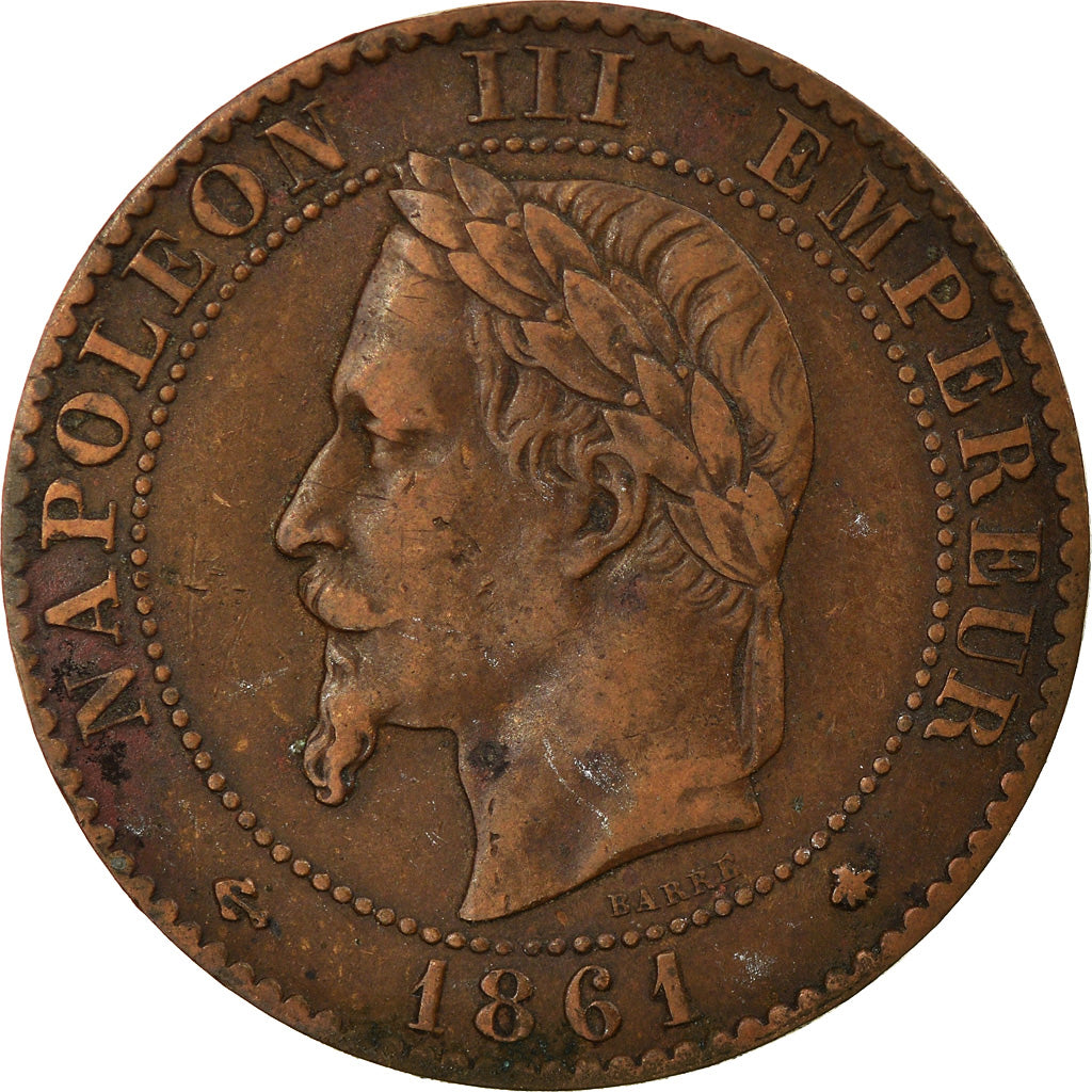 Monnaie, France, Napoleon III, Napoléon III, 2 Centimes, 1861, Paris, TTB