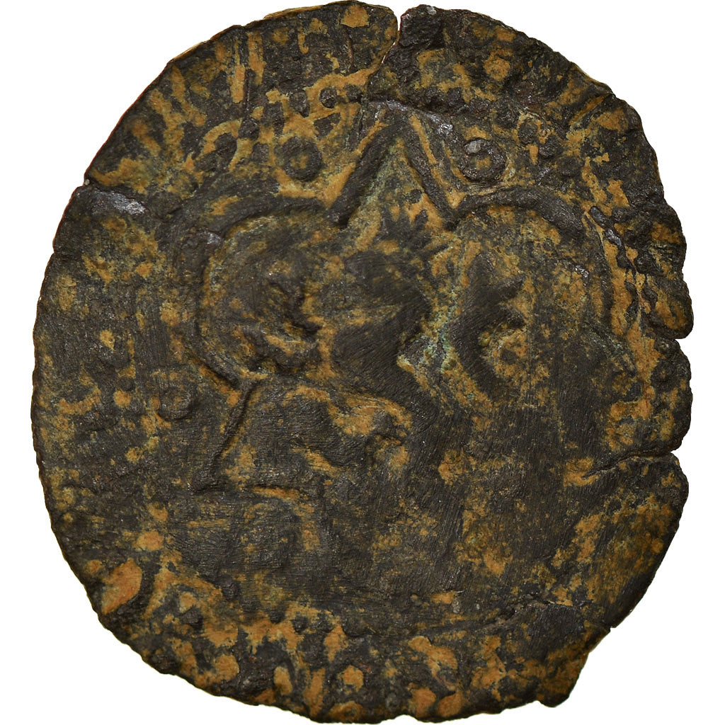 Coin, Spain, Castille and Leon, Henri IV, 1/2 Blanc, Cordoba, VF(20-25), Billon