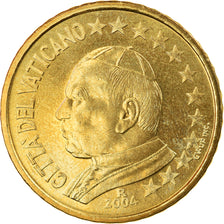 VATICAN CITY, Jean-Paul II, 50 Euro Cent, 2004, Rome, MS(63), Brass, KM:346