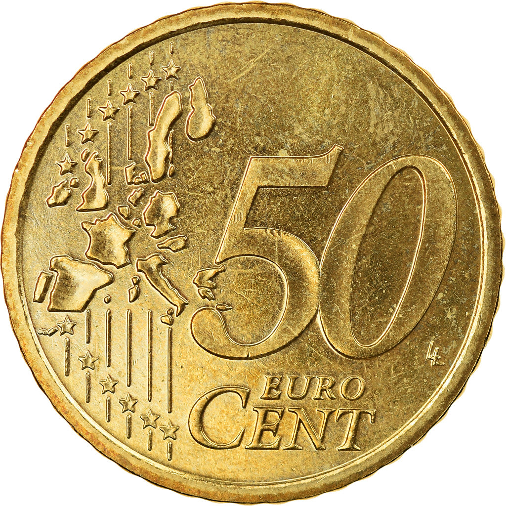 VATICAN CITY, Jean-Paul II, 50 Euro Cent, 2004, Rome, MS(63), Brass, KM:346