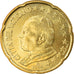 CIDADE DO VATICANO, Jean-Paul II, 20 Euro Cent, 2004, Rome, MS(63), Latão
