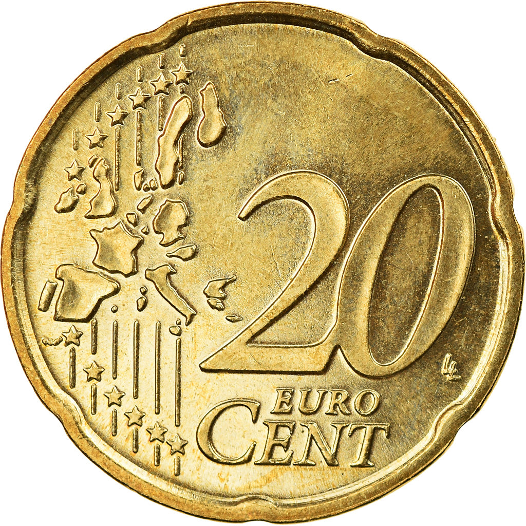 CIDADE DO VATICANO, Jean-Paul II, 20 Euro Cent, 2004, Rome, MS(63), Latão