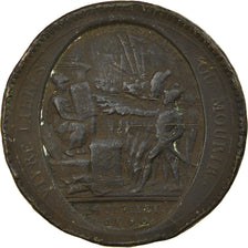 Coin, France, Monneron, 5 Sols, 1792, Paris, F(12-15), Bronze