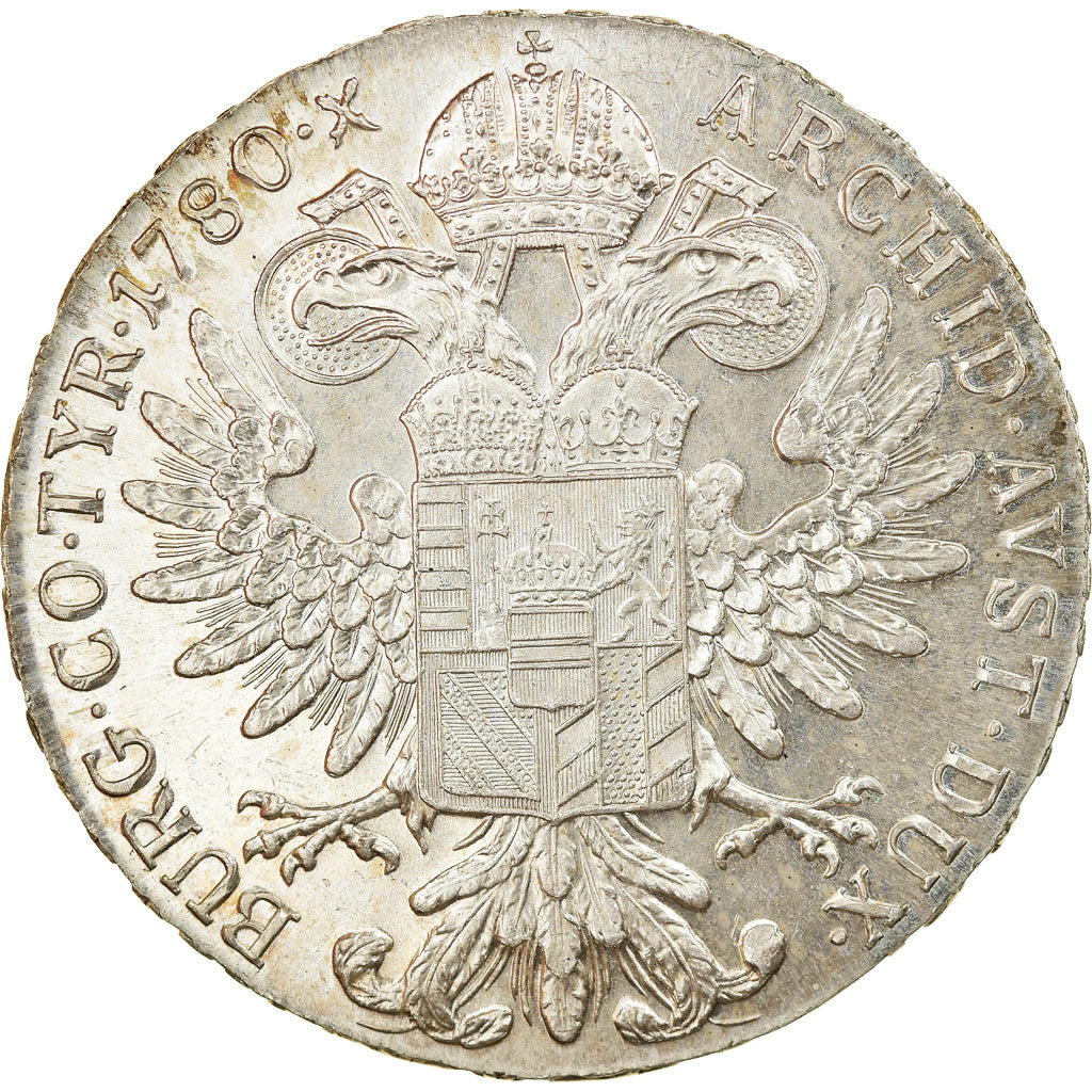 Coin, Austria, Joseph II, Thaler, 1780, Vienna, MS(60-62), Silver, KM:T1