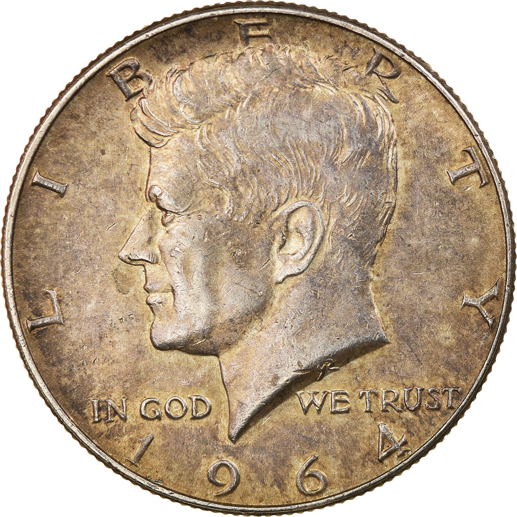 Coin, United States, Kennedy Half Dollar, Half Dollar, 1964, U.S. Mint