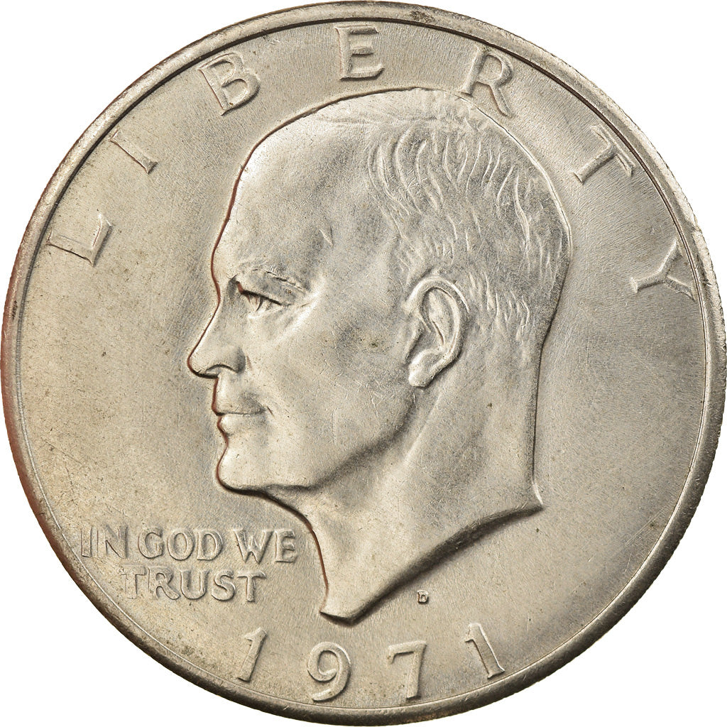 Coin, United States, Eisenhower Dollar, Dollar, 1971, U.S. Mint, Denver