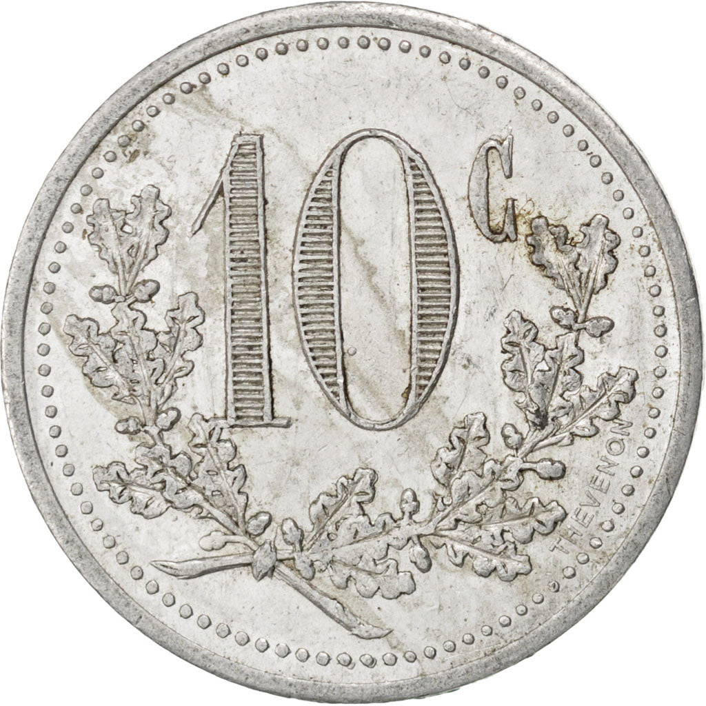France, 10 Centimes, 1921, EF(40-45), Aluminium, Elie #10.2, 1.65