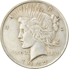 Coin, United States, Peace Dollar, Dollar, 1922, U.S. Mint, Philadelphia