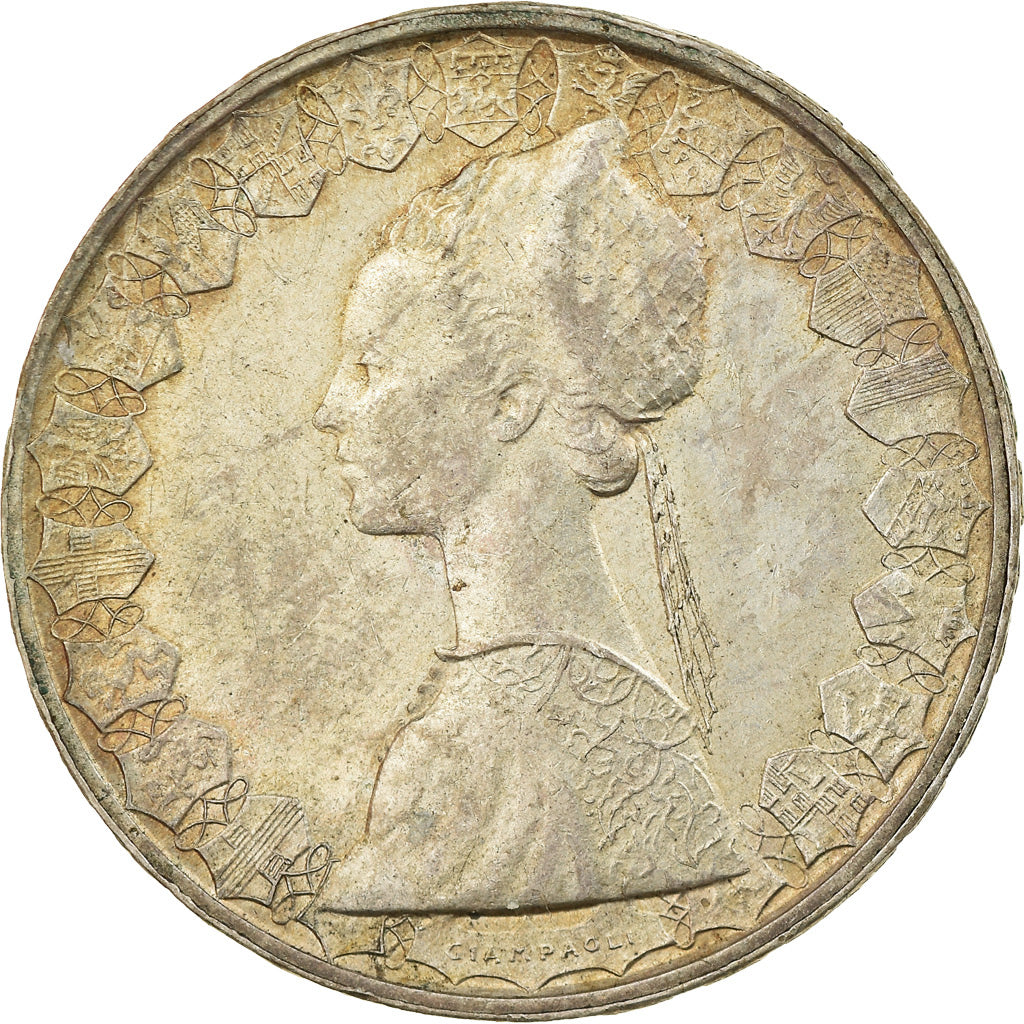 Coin, Italy, 500 Lire, 1959, Rome, AU(50-53), Silver, KM:98