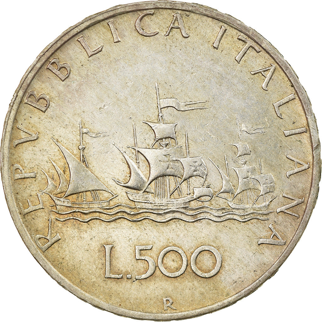 Coin, Italy, 500 Lire, 1959, Rome, AU(50-53), Silver, KM:98
