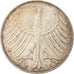 Monnaie, République fédérale allemande, 5 Mark, 1974, Karlsruhe, SUP, Argent
