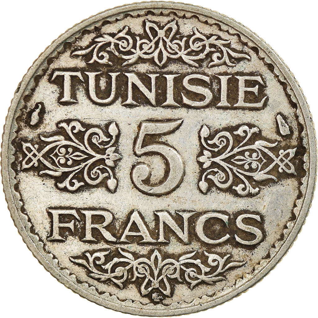 Monnaie, Tunisie, Ahmad Pasha Bey, 5 Francs, 1934, Paris, TTB, Argent, KM:261