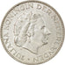 Coin, Netherlands, Juliana, Gulden, 1957, AU(55-58), Silver, KM:184