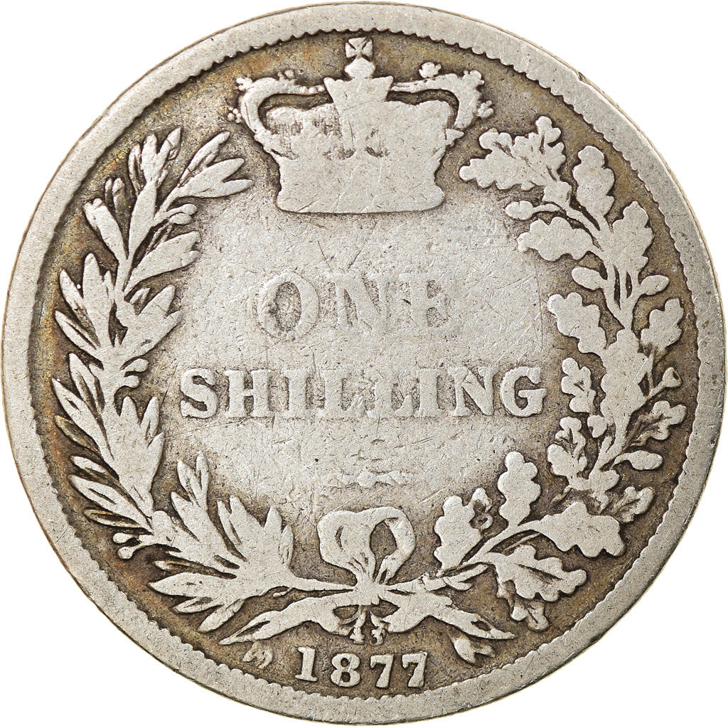Coin, Great Britain, Victoria, Shilling, 1877, VF(20-25), Silver, KM:734.2