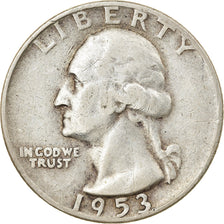 Coin, United States, Washington Quarter, Quarter, 1953, U.S. Mint, Denver
