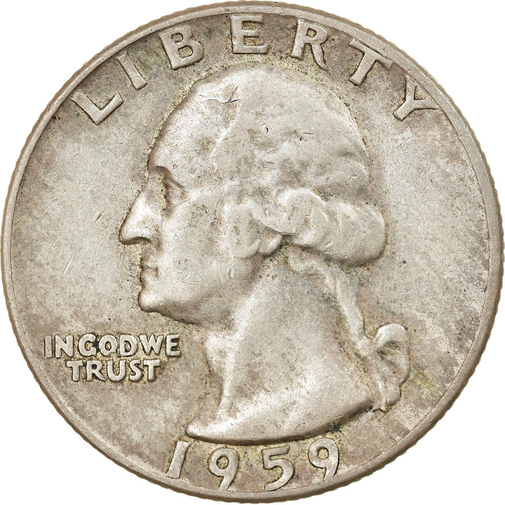 Coin, United States, Washington Quarter, Quarter, 1959, U.S. Mint, Denver