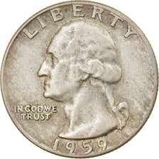 Coin, United States, Washington Quarter, Quarter, 1959, U.S. Mint, Denver