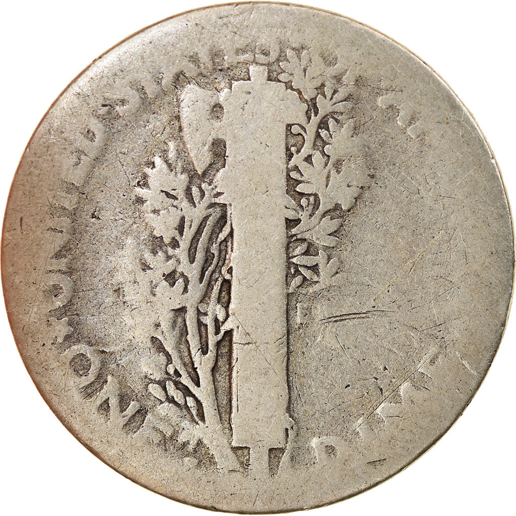 Coin, United States, Mercury Dime, Dime, 1918, U.S. Mint, San Francisco
