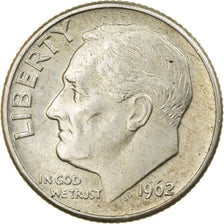Coin, United States, Roosevelt Dime, Dime, 1962, U.S. Mint, Denver, MS(60-62)