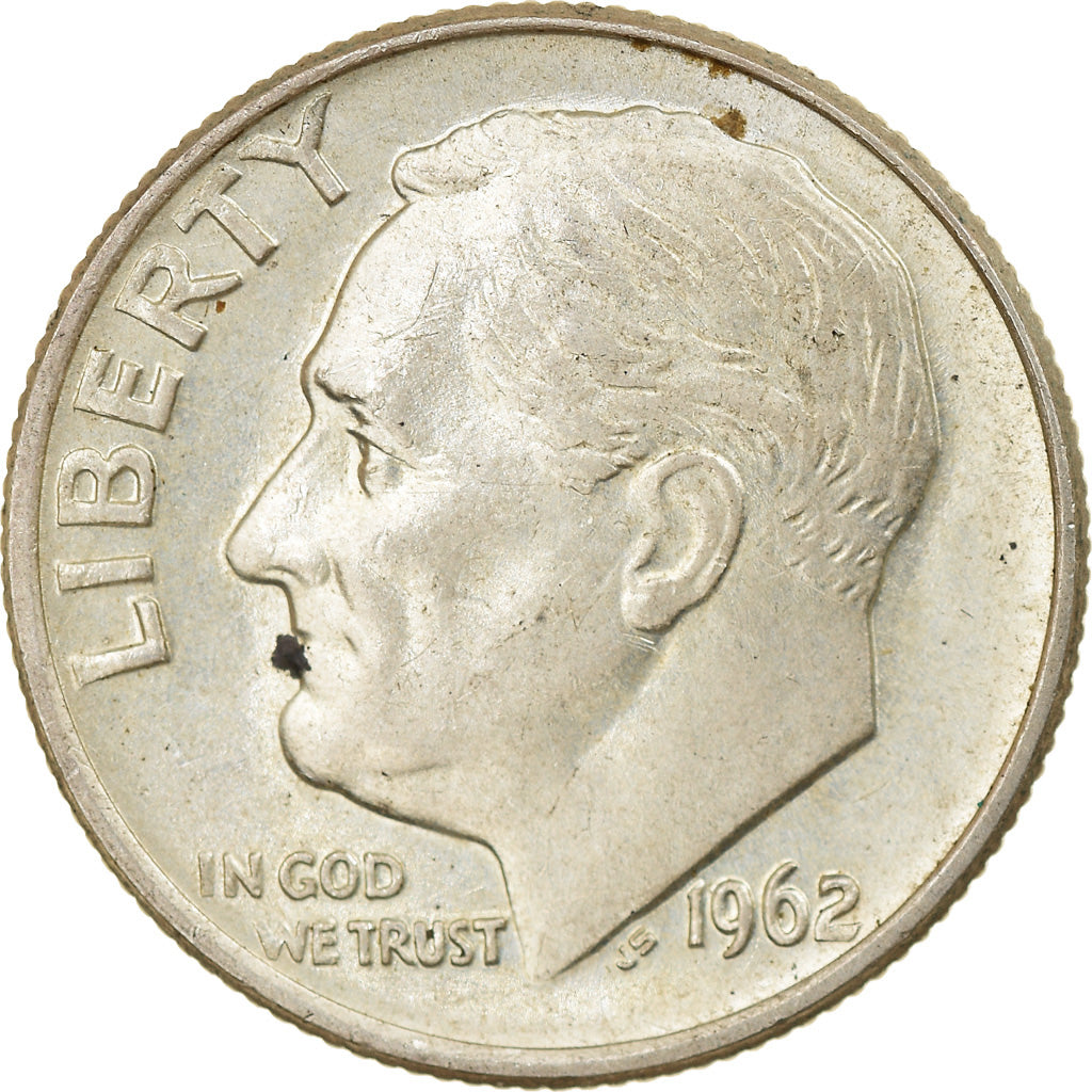 Moneta, Stati Uniti, Roosevelt Dime, Dime, 1962, U.S. Mint, Philadelphia, SPL-