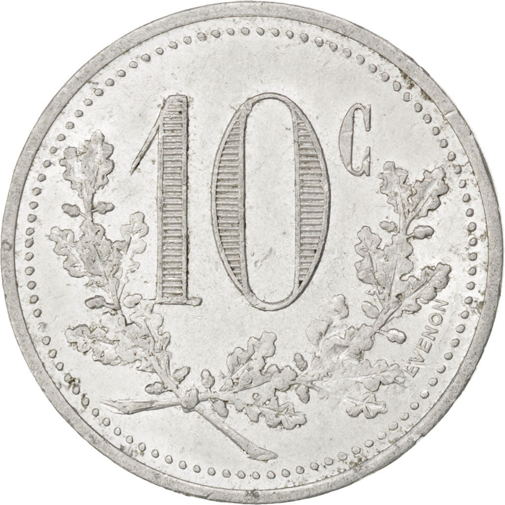 France, 10 Centimes, 1921, AU(55-58), Aluminium, Elie #10.2, 1.67