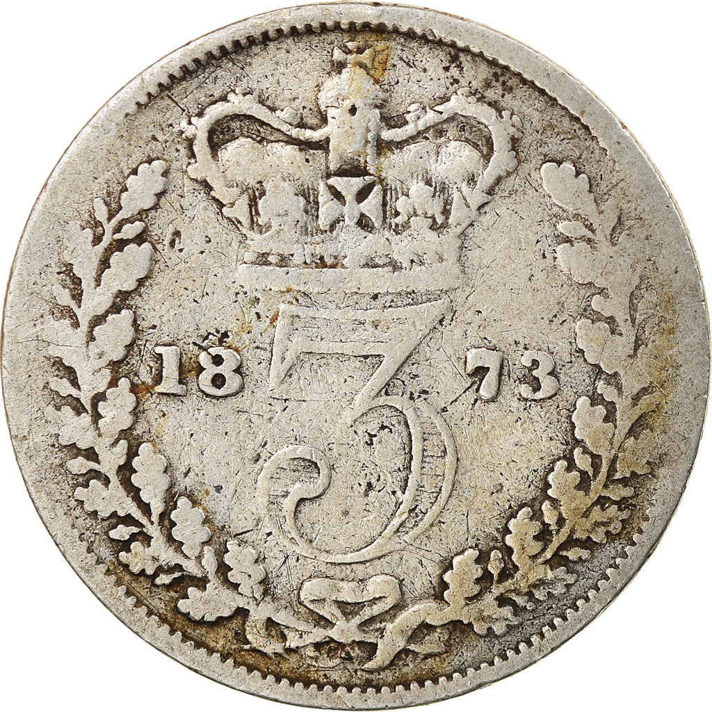 Münze, Großbritannien, Victoria, 3 Pence, 1873, S, Silber, KM:730