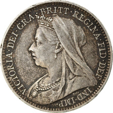 Coin, Great Britain, Victoria, 3 Pence, 1895, AU(55-58), Silver, KM:777