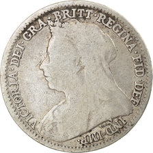 Coin, Great Britain, Victoria, 3 Pence, 1896, VF(20-25), Silver, KM:777