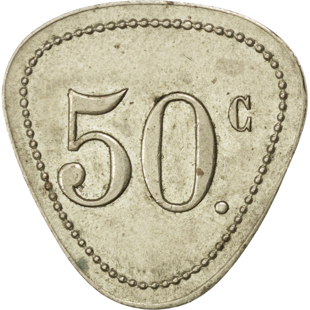 France, 50 Centimes, EF(40-45), Maillechort, Elie #40.3, 3.22