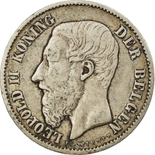Monnaie, Belgique, Leopold II, 50 Centimes, 1898, TB+, Argent, KM:27