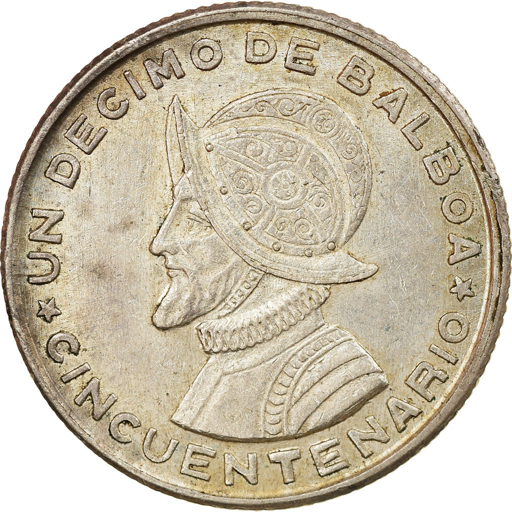 Coin, Panama, 1/10 Balboa, 1953, AU(55-58), Silver, KM:18