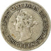Moneta, Ceylon, Victoria, 10 Cents, 1897, MB+, Argento, KM:94
