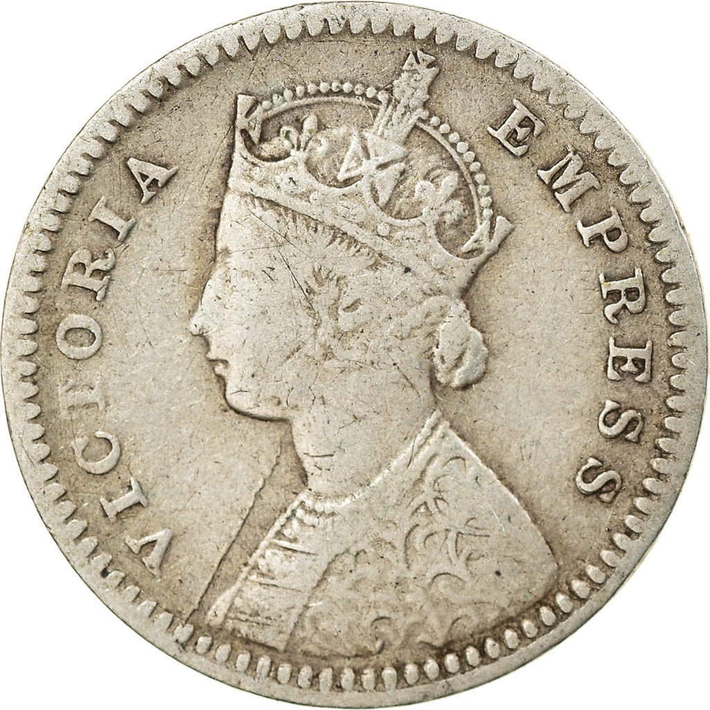 Coin, INDIA-BRITISH, Victoria, 2 Annas, 1891, VF(30-35), Silver, KM:488