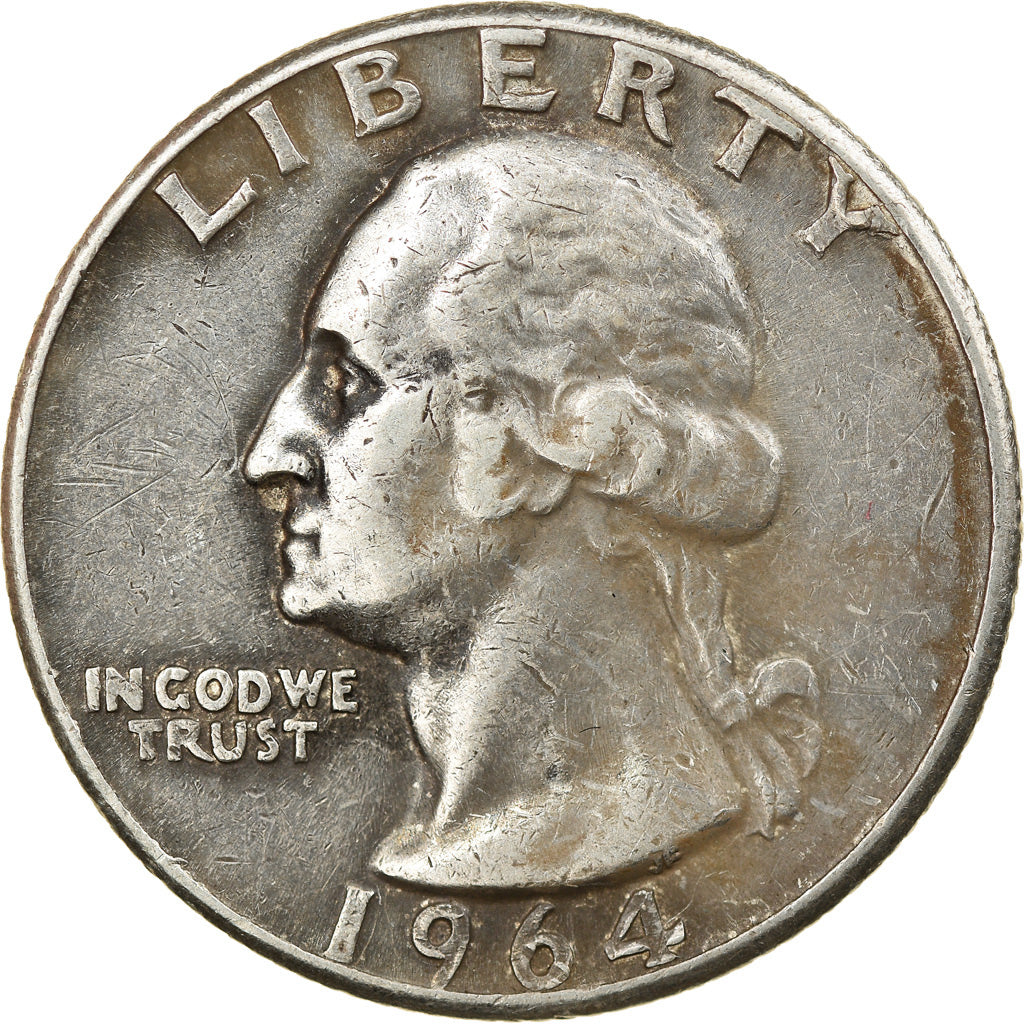 Coin, United States, Washington Quarter, Quarter, 1964, U.S. Mint, Philadelphia