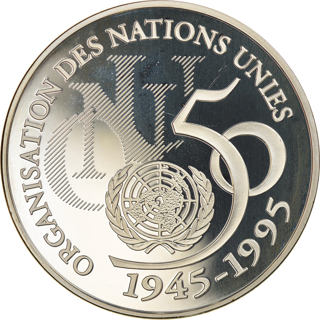Coin, France, ONU, 5 Francs, 1995, Paris, MS(65-70), Silver, KM:1118