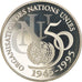 Coin, France, ONU, 5 Francs, 1995, Paris, MS(65-70), Silver, KM:1118