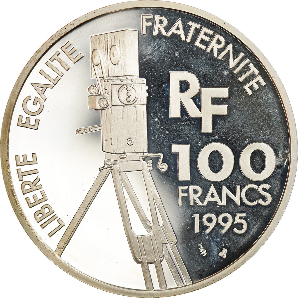 Coin, France, Frères Lumière, 100 Francs, 1995, BE, MS(65-70), Silver