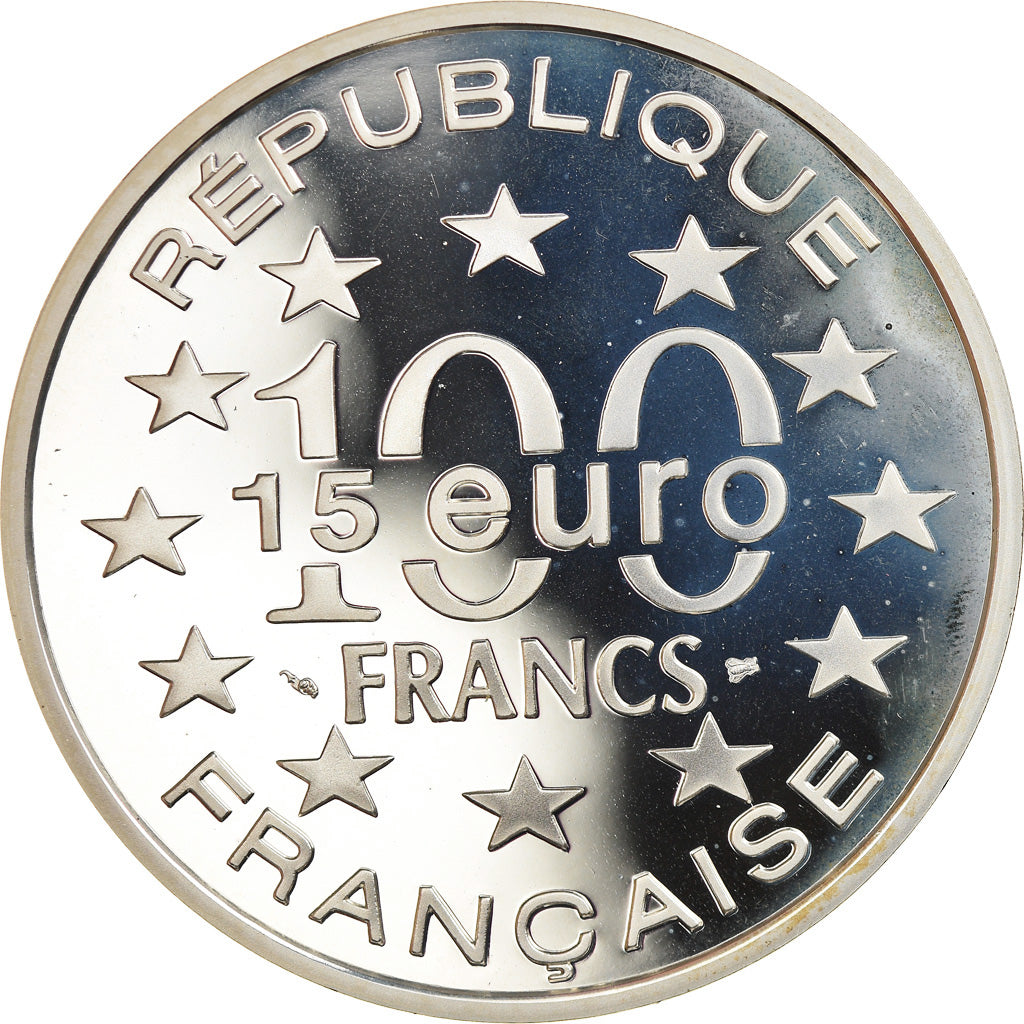 Coin, France, Vienne - Cathédrale Saint-Etienne, 100 Francs-15 Euro, 1996