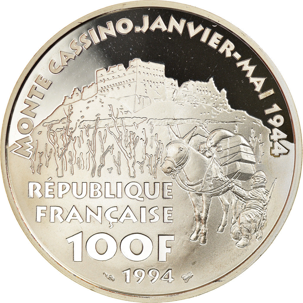 Coin, France, Alphonse Juin, 100 Francs, 1994, Proof, MS(65-70), Silver, KM:1041
