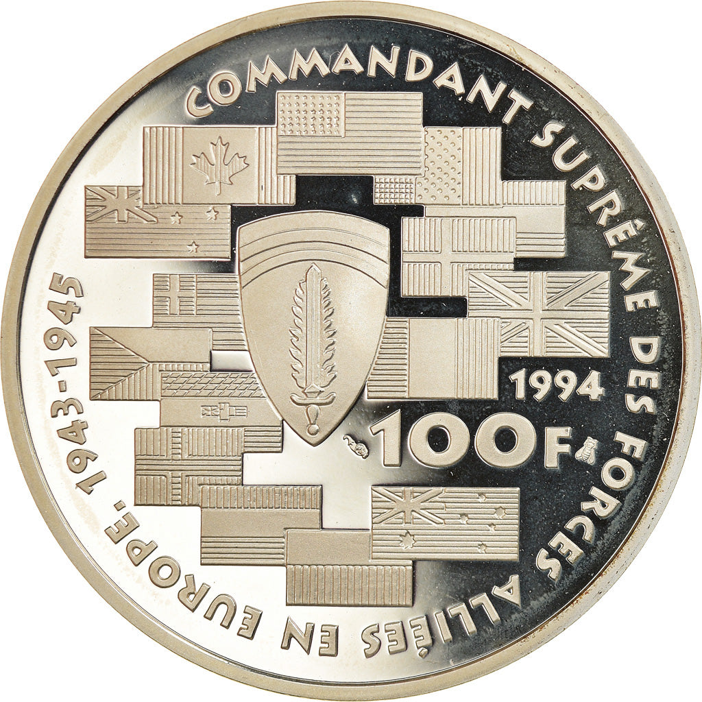 Munten, Frankrijk, 100 Francs, 1994, Proof, FDC, Zilver, KM:1042, Gadoury:C83