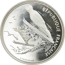 Münze, Frankreich, Ski jumpers, 100 Francs, 1991, Proof, STGL, Silber, KM:995