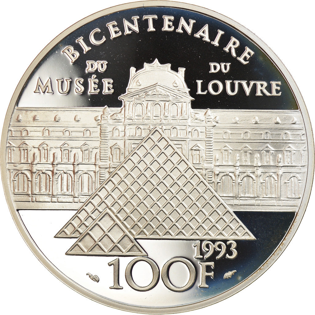 Moneta, Francia, Vénus de Milo, 100 Francs, 1993, Paris, Proof, FDC, Argento
