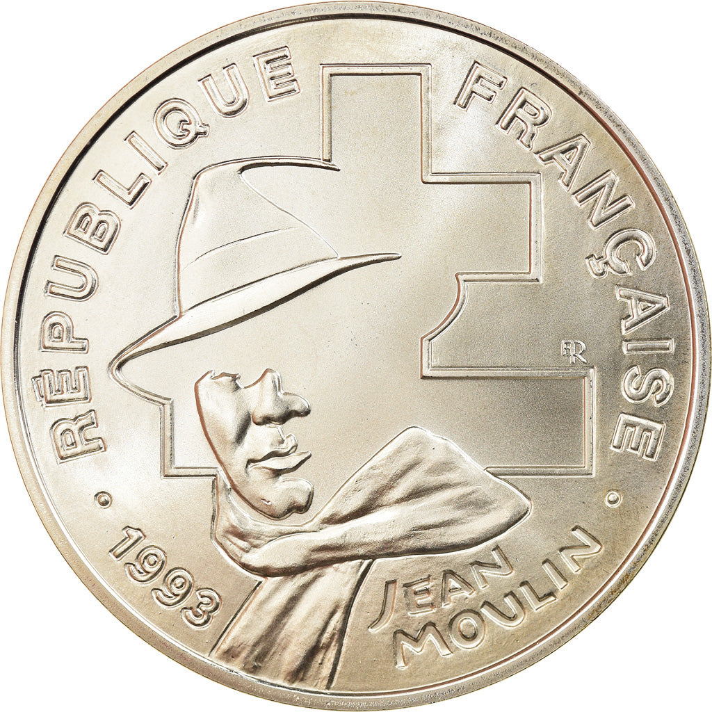 Coin, France, Jean Moulin, 100 Francs, 1993, Proof, MS(65-70), Silver, KM:1023