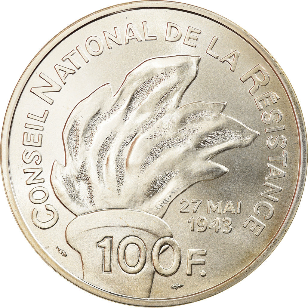 Coin, France, Jean Moulin, 100 Francs, 1993, Proof, MS(65-70), Silver, KM:1023