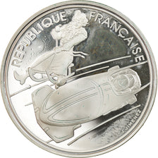Moneta, Francia, Bobsledding, 100 Francs, 1990, Proof, FDC, Argento, KM:981