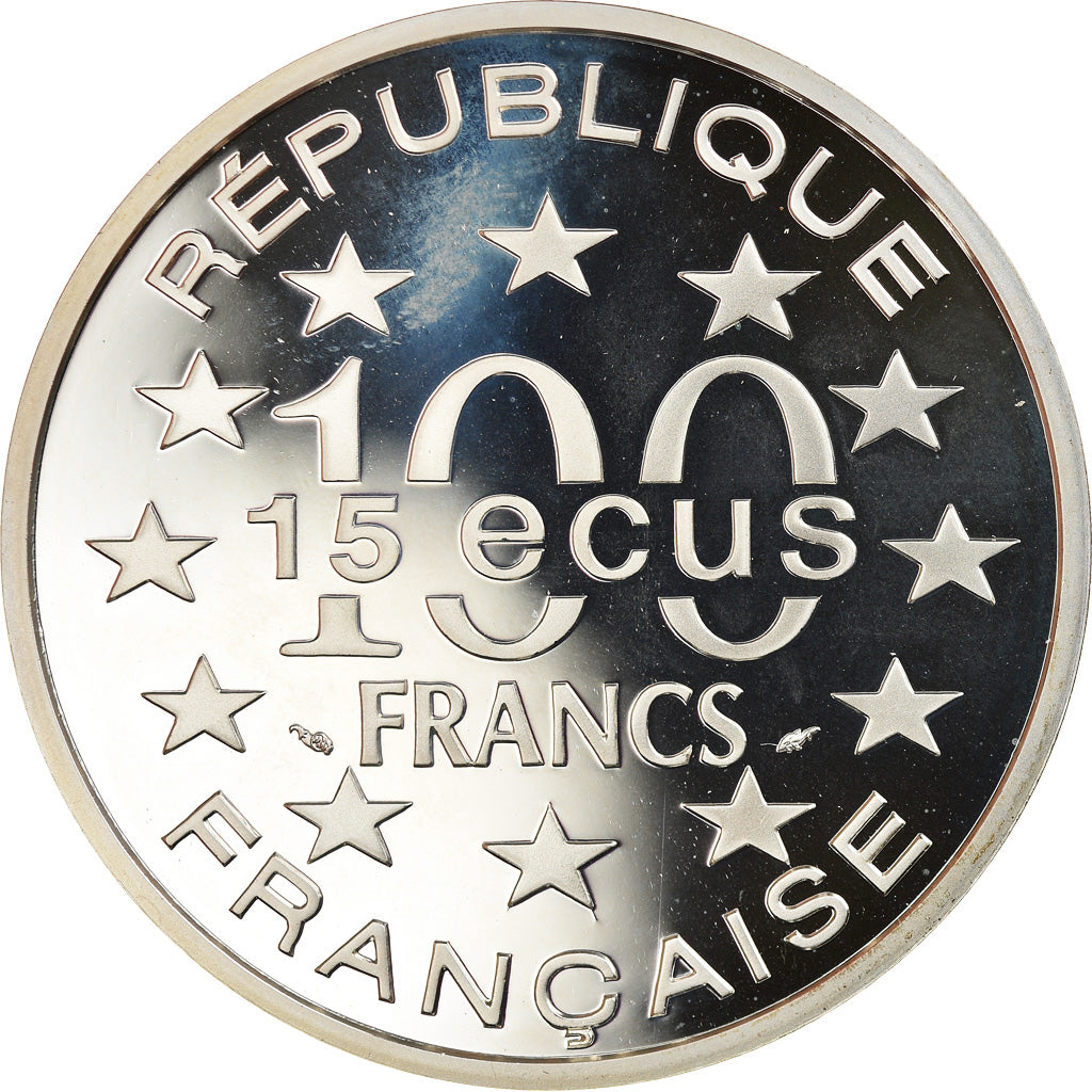 Moneta, Francia, Arc de Triomphe, 100 Francs-15 Ecus, 1993, Proof, FDC, Argento
